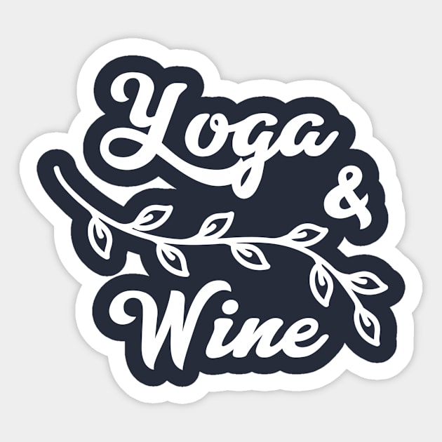 Yoga n Wine Sticker by Coffee Parade